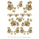 Papier ryżowy ITD Collection 138 - Drobne kwiatuszki