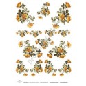 Papier ryżowy ITD Collection 0138 - Drobne kwiatuszki