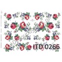 Papier do decoupage ITD 266 - Róże i niezapominajki