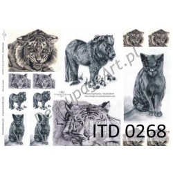 Papier do decoupage ITD 268 - Zwierzęta