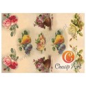 Papier do decoupage soft Cheap-Art A3 Owoce i fiołki