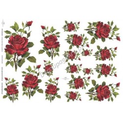 Papier do decoupage ITD 293 - Czerwone róże