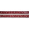 Tasiemka bawełniana koronkowa metaliczna czerwona