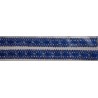 Tasiemka bawełniana koronkowa metaliczna niebieska