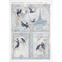Papier ryżowy ITD Collection 0185 - Paryż i ptaszki 2