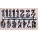 Cyfry zegarowe arabskie srebrne (1-12) - 15 mm - samoprzylepne