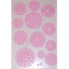 Koronkowy sticker samoprzylepny - rozetki różowe 2