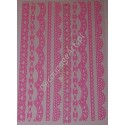 Koronkowy sticker samoprzylepny - bordiury różowe 2