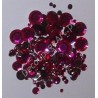 Kryształki dekoracyjne okrągłe mix - pink