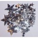 Kryształki dekoracyjne gwiazdy mix - srebrne