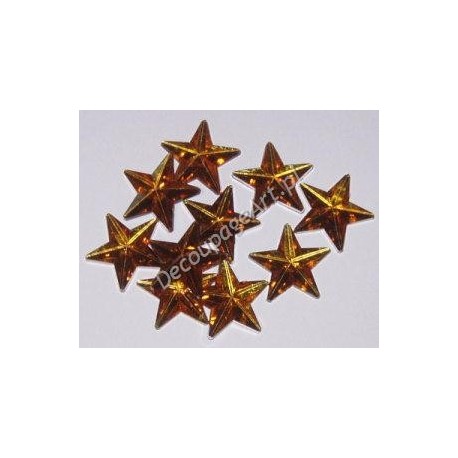 Kryształki dekoracyjne gwiazdy duże 10 szt złote