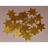 Gwiazdki z mikrogumy brokatowej - złote