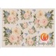 Papier do decoupage soft Cheap-Art A3 Róże i niebieskie motyle