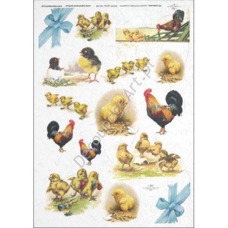 Papier ryżowy ITD Collection 288 - Kurczaczki i koguty