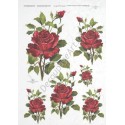 Papier ryżowy ITD Collection 0170 - Czerwone róże