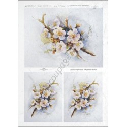 Papier ryżowy ITD Collection 0276 - Kwiaty jabłoni
