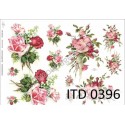 Papier do decoupage ITD 396 - Róże i konwalie