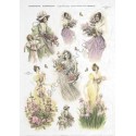 Papier ryżowy ITD Collection 0319 - Kobiety z kwiatami