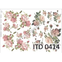 Papier do decoupage ITD 414 - Róże
