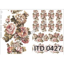 Papier do decoupage ITD 427 - Kwiaty