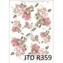 Papier ryżowy ITD Collection 0359 - Róża różowa