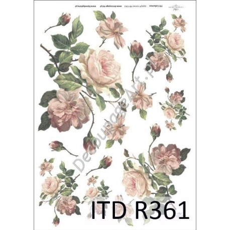 Papier ryżowy ITD Collection 361 - Róża
