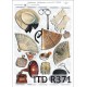 Papier ryżowy ITD Collection 371 - Patefon i wachlarze
