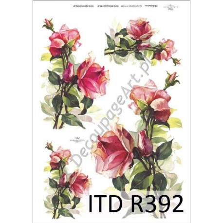 Papier ryżowy ITD Collection 392 - Róża