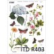 Papier ryżowy ITD Collection 403 - Zioła i motyle
