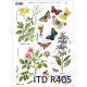 Papier ryżowy ITD Collection 405 - Zioła i motyle
