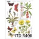 Papier ryżowy ITD Collection 406 - Zioła i motyle