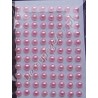 Półperełki samoprzylepne 4 mm jasno-różowe