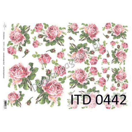 Papier do decoupage ITD 442 - Róże
