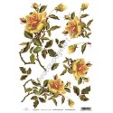 Papier ryżowy ITD Collection 0422 - Żółte róże