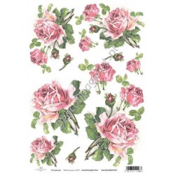 Papier ryżowy ITD Collection 425 - Różowe róże