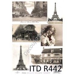 Papier ryżowy ITD Collection 0442 - Paryż vintage
