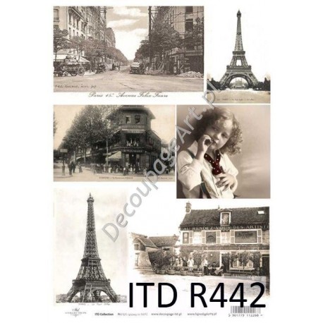Papier ryżowy ITD Collection 442 - Paryż vintage