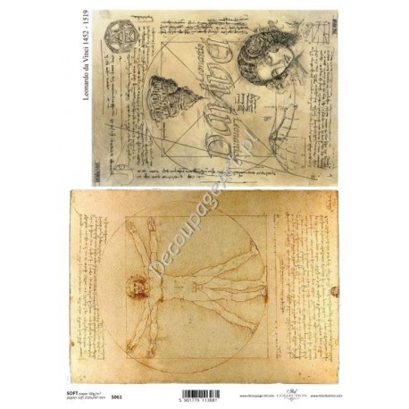 Papier do decoupage ITD SOFT 061 - Leonardo
