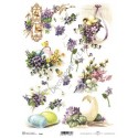 Papier ryżowy ITD Collection 0484 - Wielkanocne fiołki