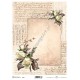 Papier ryżowy ITD Collection 501 - Pismo i róże