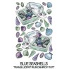 Kalkomania artystyczna dwustronna na szkło - Blue Seashells