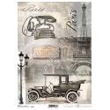 Papier ryżowy ITD Collection 0530 - Paryż retro