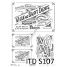 Papier do decoupage ITD SOFT 107 - Etykiety