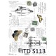 Papier do decoupage ITD SOFT 113 - Motyle i znaczki