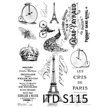 Papier do decoupage ITD SOFT 115 - Paris
