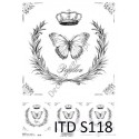 Papier do decoupage ITD SOFT 118 - Motyle