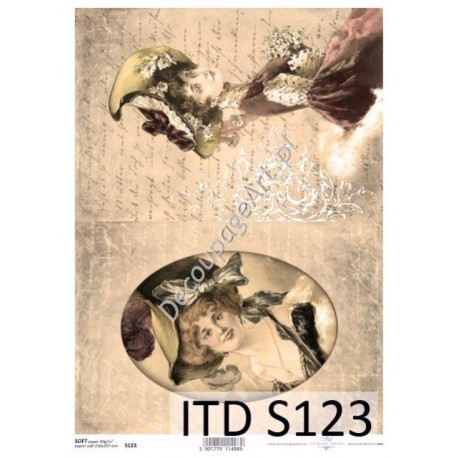 Papier do decoupage ITD SOFT 123 - Damy