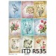 Papier ryżowy ITD Collection 535 - Róże i dzieci