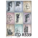 Papier ryżowy ITD Collection 0539 - Samochody retro