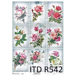 Papier ryżowy ITD Collection 0542 - Róże